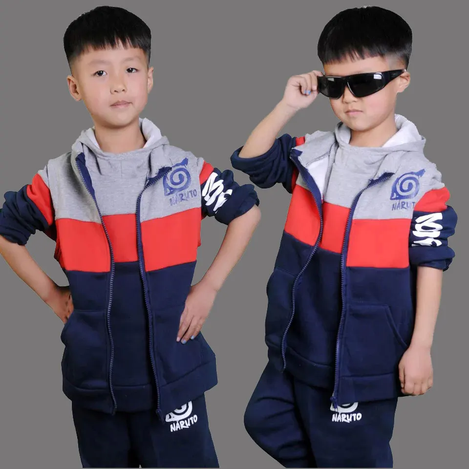 

Full Sleeve Hooded Coat + Pants +Vest 3PCS Set Autumn Spring Boys Clothes Kids Girl Boys Clothing Set 4-12y School Girl Outfit