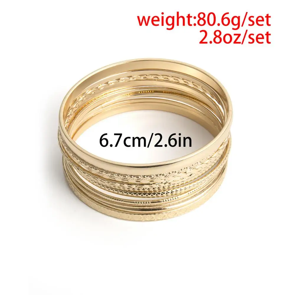 Модный браслет золотого цвета с круглым браслетом Kymyad 11 шт./компл.|bangles fashion|bracelets &