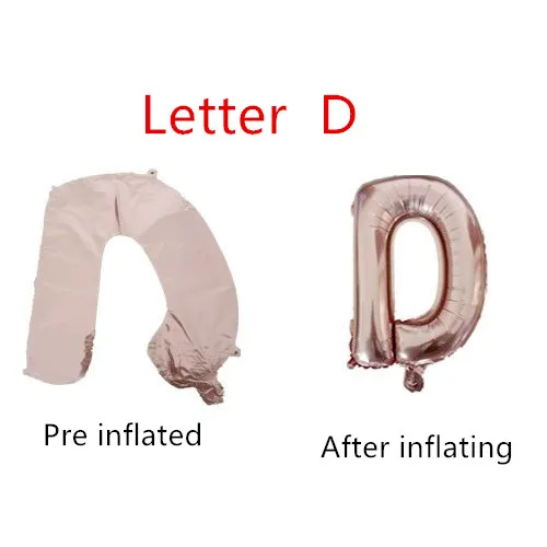 16 дюймов розовое золото алфавит искусственный шар для детской вечеринки на день