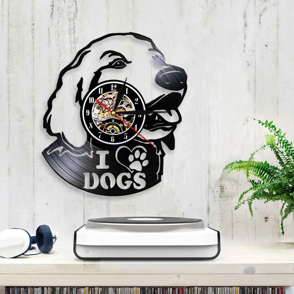 Виниловые часы с 3d изображением головы Лабрадора I Love Dog милые настенные щенка