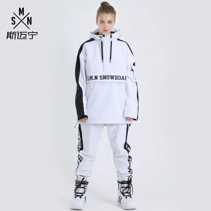 Color 2 SMN женский лыжный костюм, куртка для сноуборда, брюки, лыжная одежда, брюки, Мужская ветрозащитная Водонепроницаемая спортивная одежда, зимний костюм - Цвет: Color 2