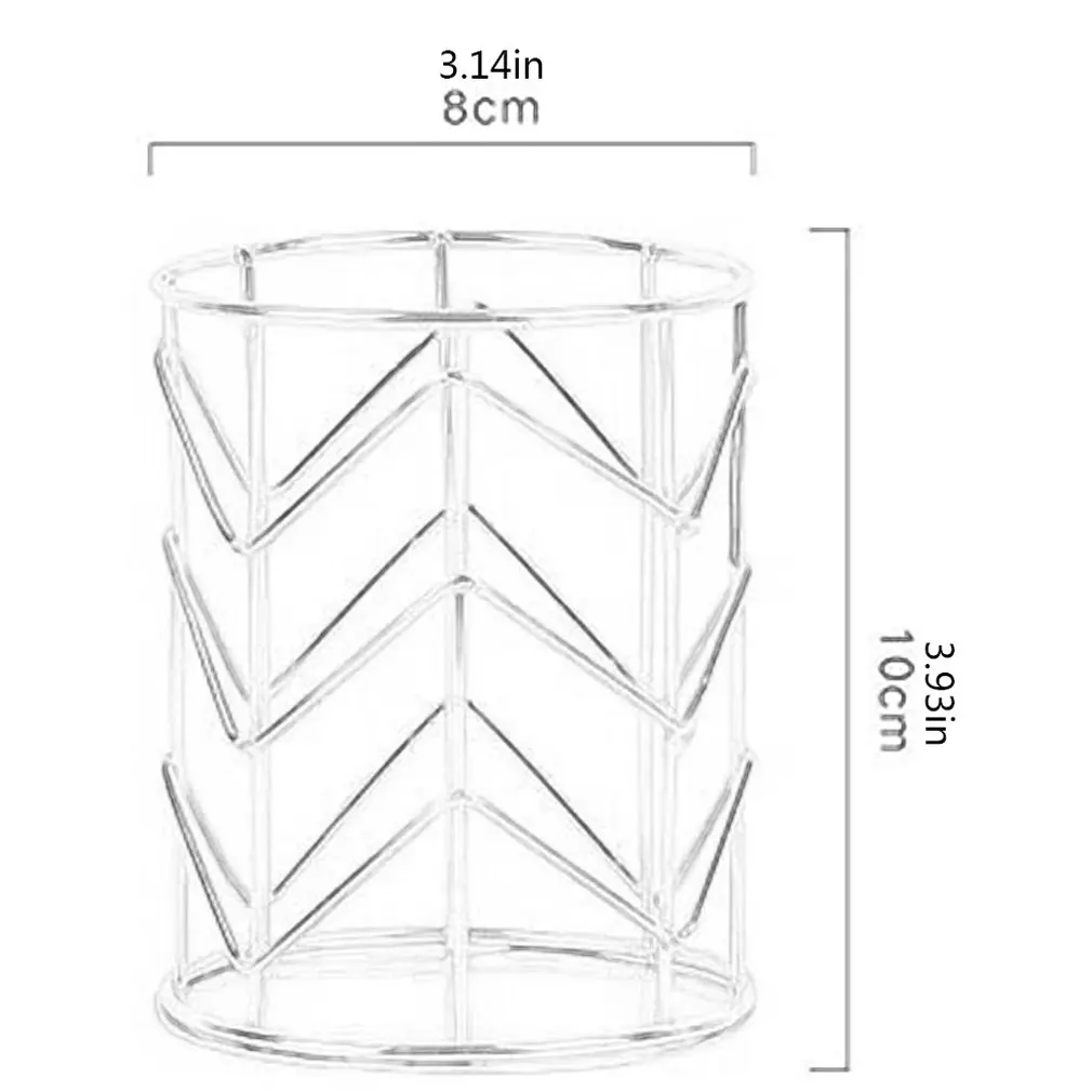 

Large Capacity Office Pen Holder Storage Box Nordic Style Wrought Iron Durable Practical Metal Pen Holder