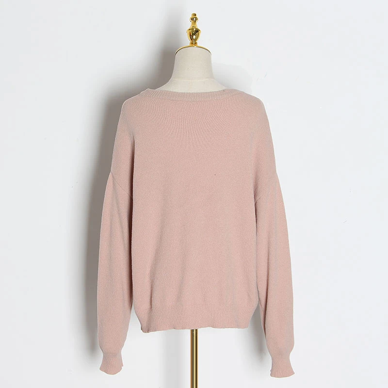 TWOTWINSTYLE вязаный геометрический женский свитер круглый вырез длинный рукав