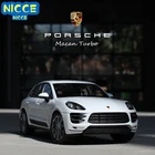 Модель белого автомобиля Porsche Macan, модель автомобиля из сплава, модель автомобиля, украшение, коллекция, Подарочная игрушка, литье под давлением, модель игрушка для мальчиков