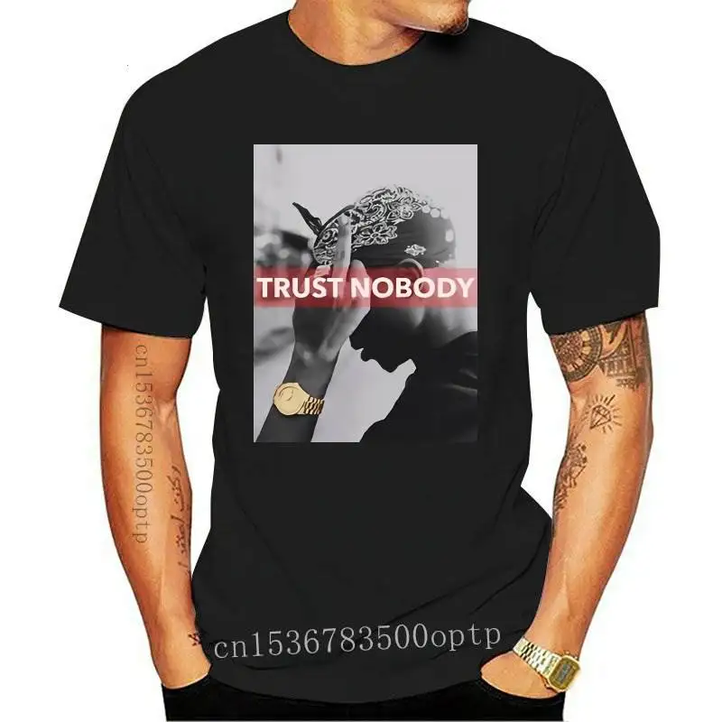 Футболка мужская хлопковая модная тенниска 2PAC TRUST никто Тупак Шакур майка