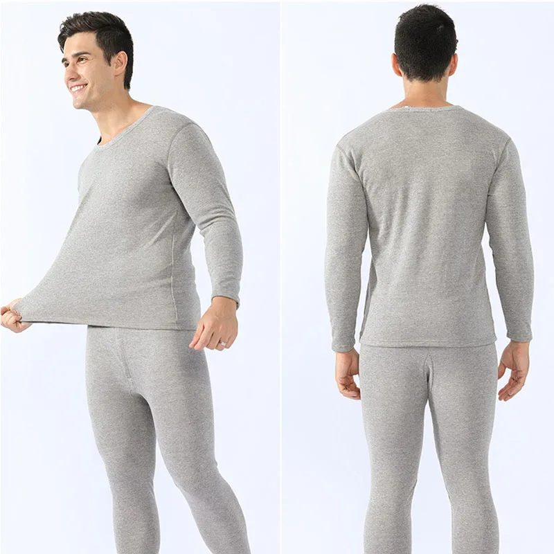 IEMUH зимние длинные кальсоны Толстые Мужские комплекты термобелья сохраняют