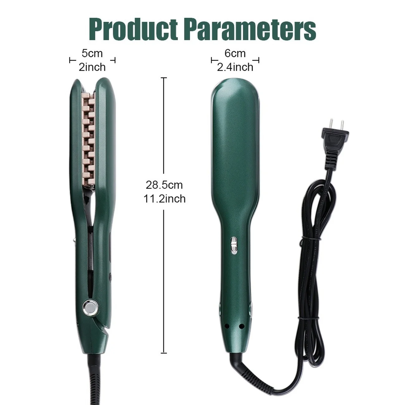 

3D Heating Hair Crimper Volumizer Ceramic Hair Fluffy Corrugated Curler Wavy Flat Iron Corn Hair Splint Perm Curling Hair Brush