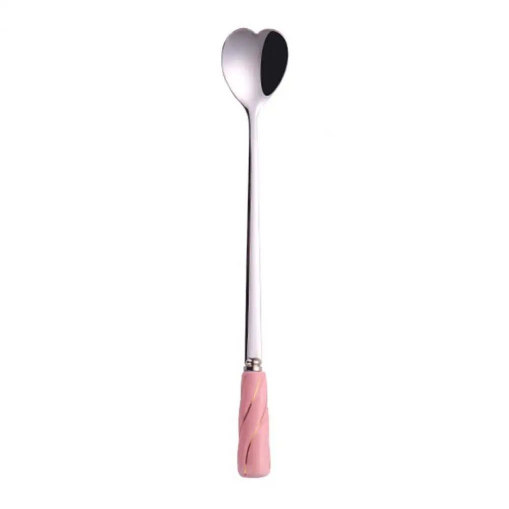 

Household Scoop Easy to Store Sturdy Stainless Steel Flower Pattern Kitchen Spoon for Home