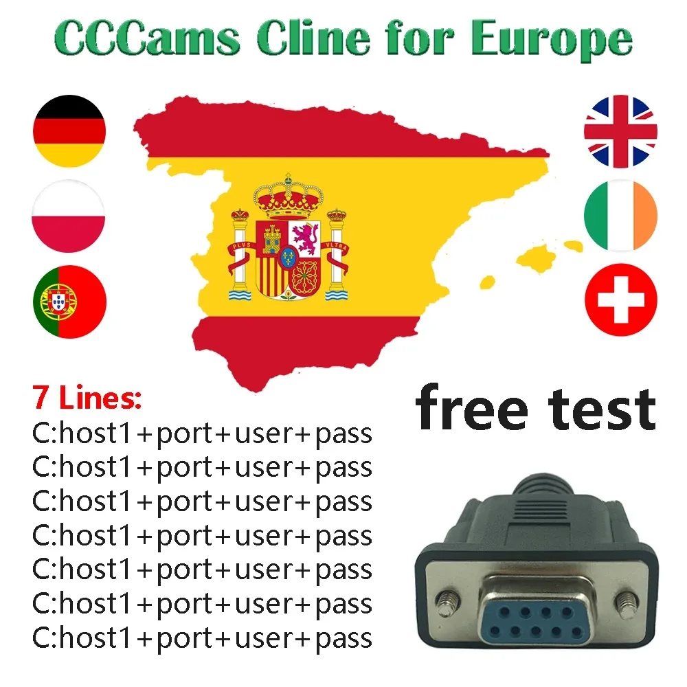 

TV Receiver AV cable ccams lines for 12M 24M TV Receiver GTmedia V8 Nova V7S V9 Freesat V7 Ccam free test
