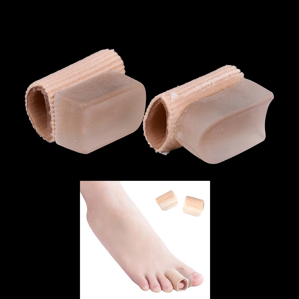

New 2 Pcs Fabric Lined Gel Toe Separator Protector Hallux Valgus Pad Big Toe Bunion Corrector Feet Care Orthopedic Orthotics