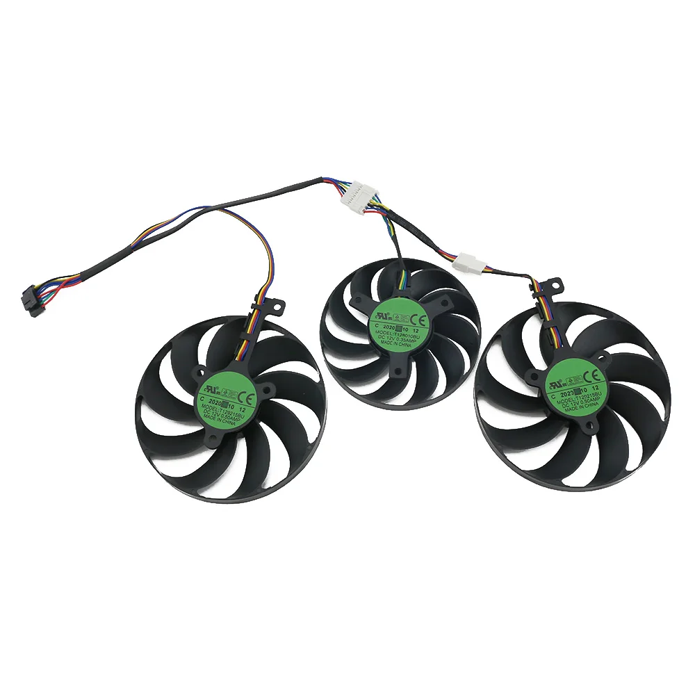 T129215BU T128010BU видеокарта вентилятор для ASUS Radeon RX 5600XT 5700 5700XT TUF X3 EVO OC Вентилятор