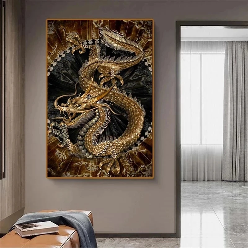 

Chinese Dragon Canvas Painting Modern Art Posters and Prints Quadros Wall Art Pictures for Living Room Home Decoration Cuadros