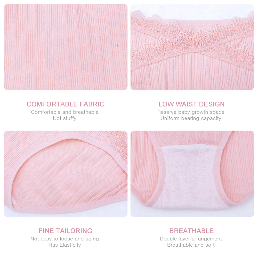 Комплект из 4 предметов с кружевом хлопковые трусы беременности и родам Женское