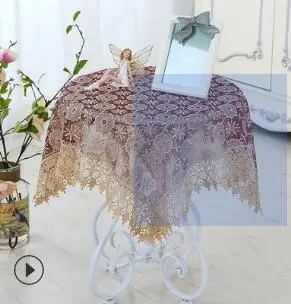 Круглый вышитая скатерть простой и современный стол накрыть Свадебный катерть