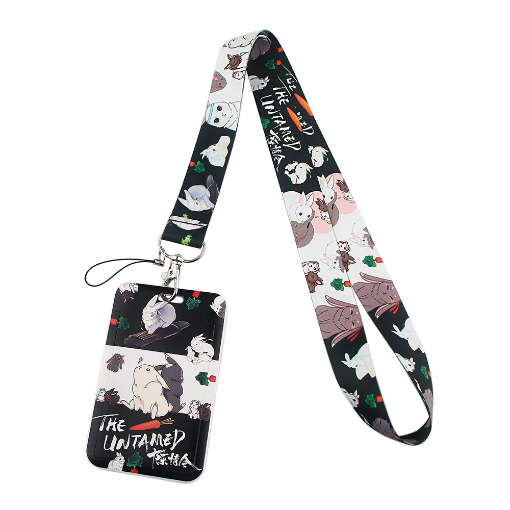 Креативный шнурок ER537 с милым Кроликом держатель для карт подвешивания на шею