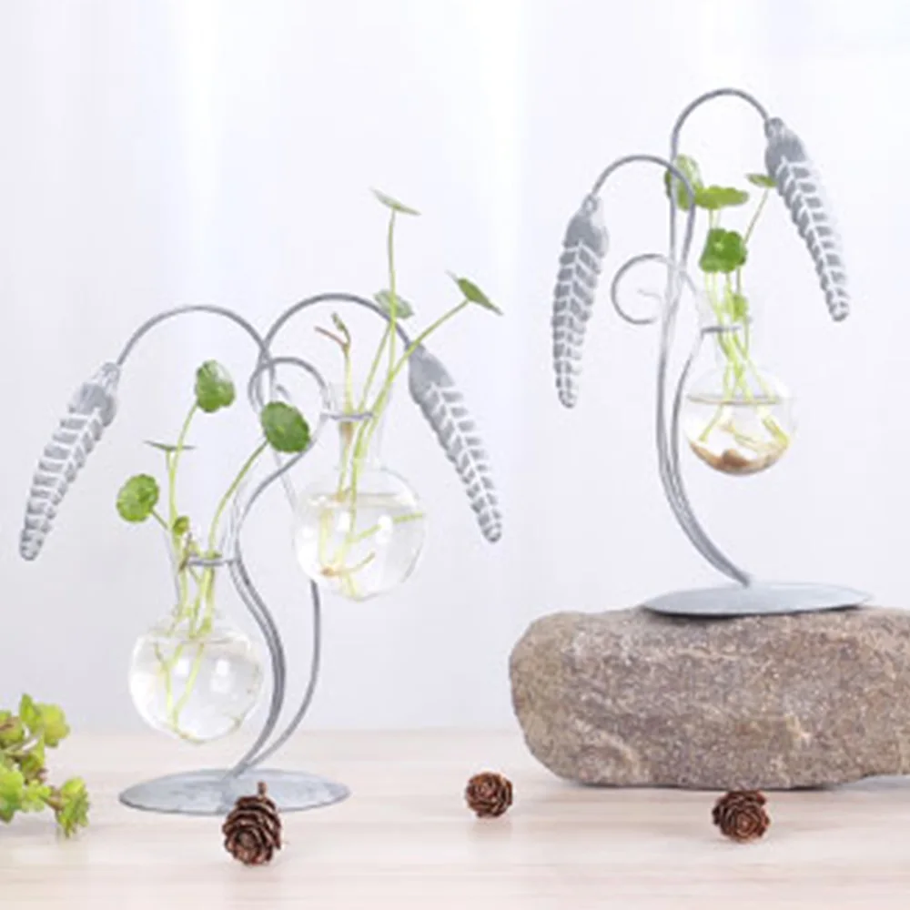 Винтажный рисовый цветок Спайк креативная гидропонная ваза маленькая свежая
