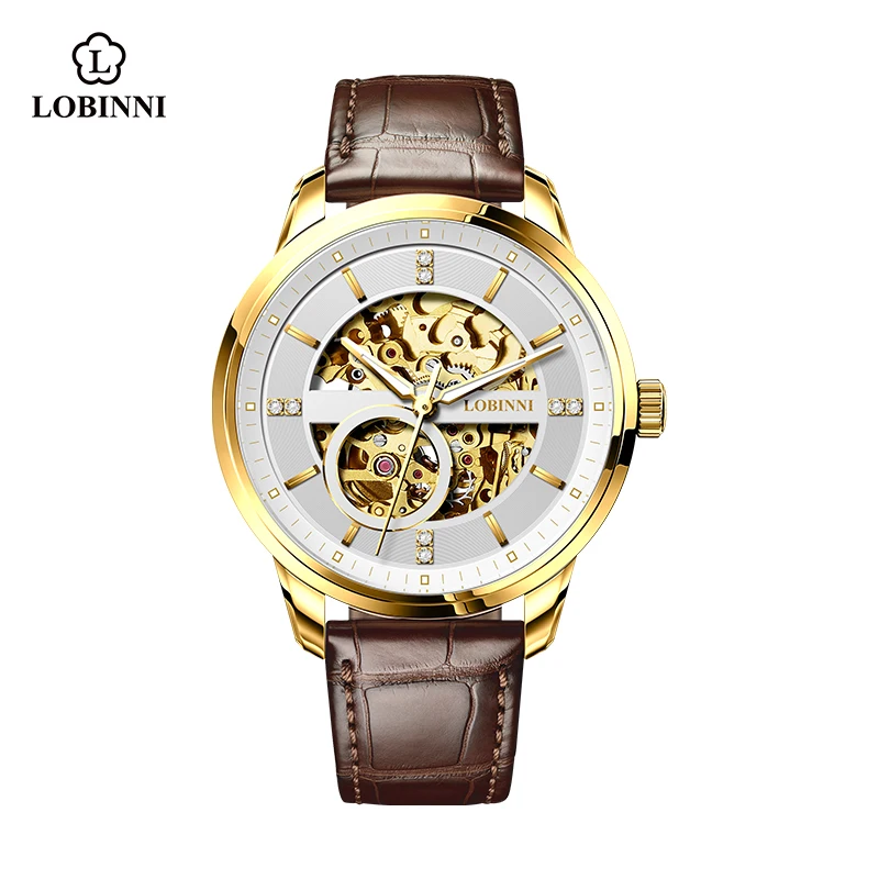 LOBINNI роскошные Брендовые Часы для мужчин Япония движения t Авто механический