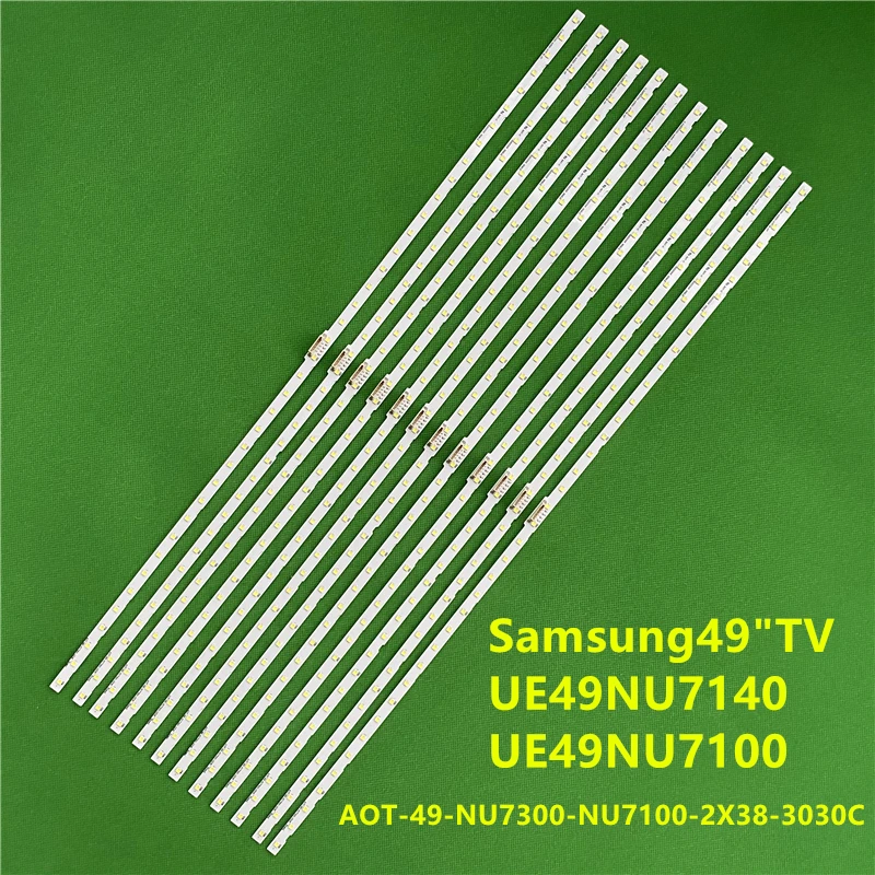 38 светодиодных фоновых световых полос для Samsung 49 &quotТВ-экран ТВ rev. V4 UE49NU7140 UE49NU7100 |