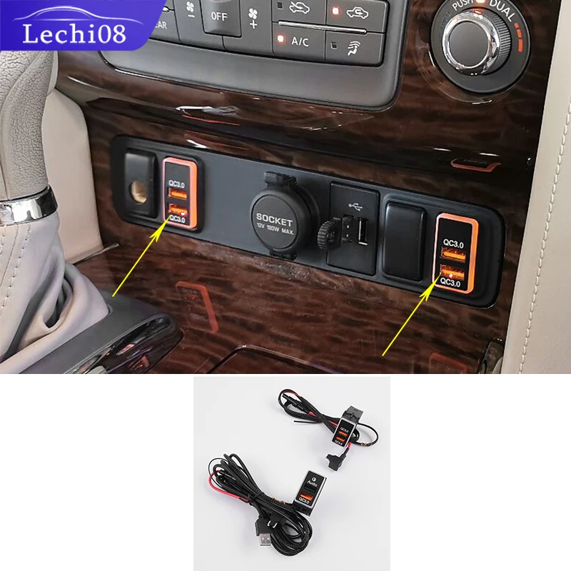 Usb порт быстрой зарядки для nissan y62 patrol nissan patrol y62 аксессуары для интерьера y62 U дисковая розетка
