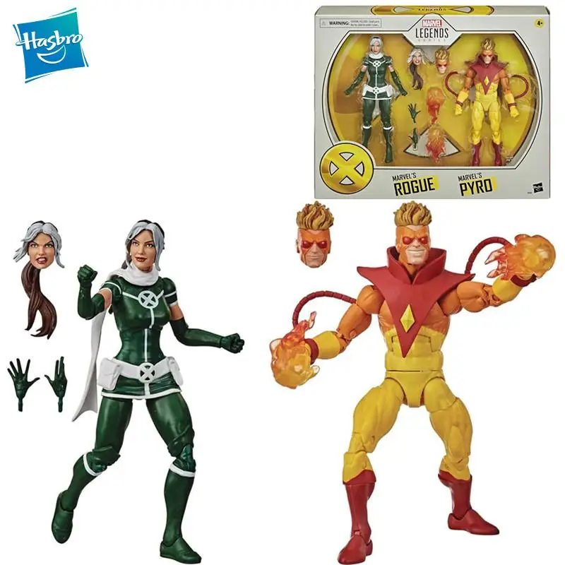 

Hasbro Genuine Legends Series X-Men Pyro and Rogue with Accessories 6 Inch Action Figure PVC Anime Model 2-Pack Boxed Kids Gift