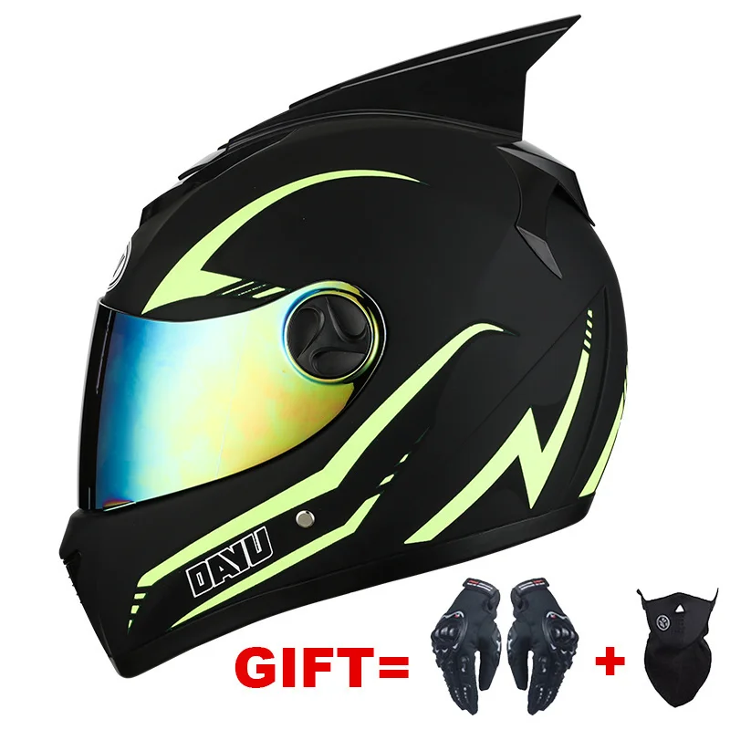 

Free Shipping 2 Gifts Motor Bike Cross Racing Full Face Motorcycle Motorbike Helmet Dual Lens DOT Approved Motor Double Visors