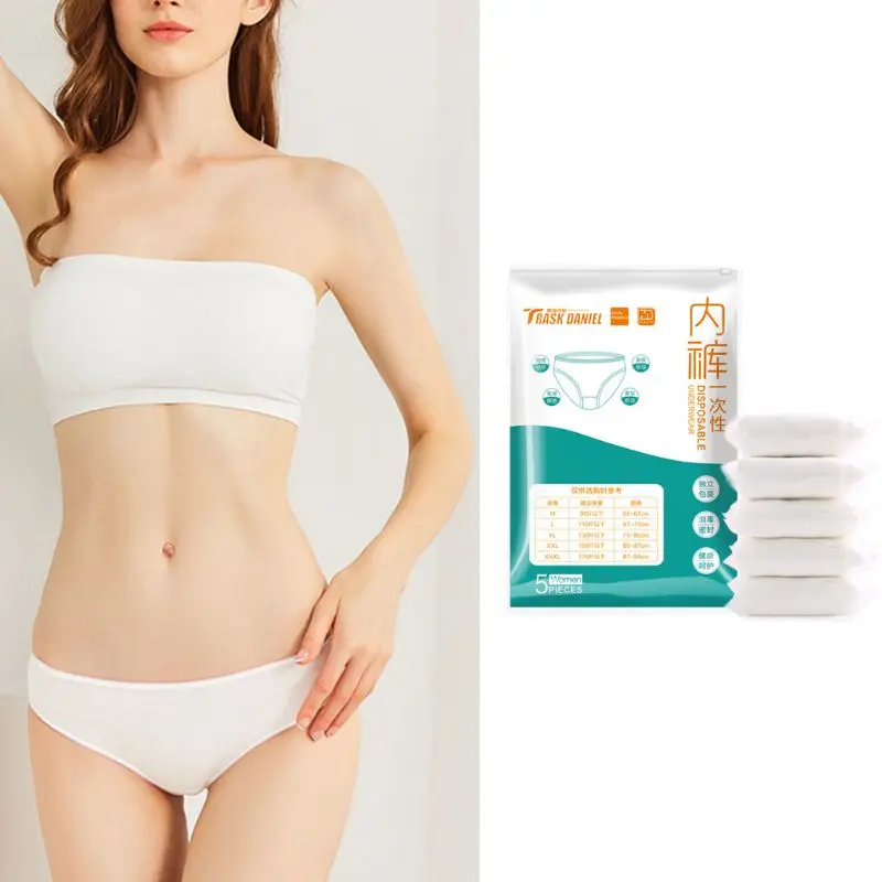 5 шт. размера плюс для женщин мужчин одноразовое хлопчатобумажное белье