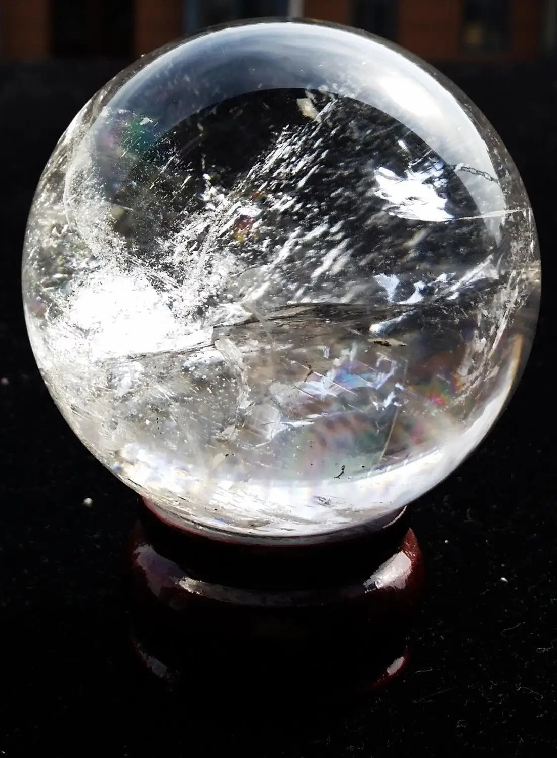 Радуга! 432 68 натуральный кристалл кварца прозрачный кварцевый шар healin C1 | Дом и сад