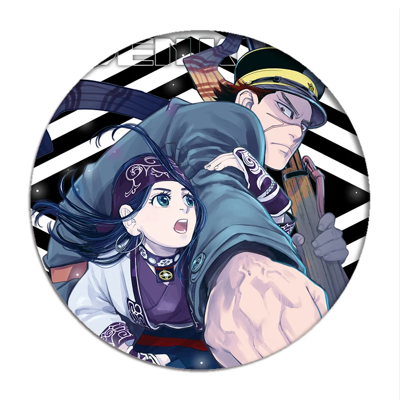 Золотые значки kamполяй для косплея рюкзака брошь Sugimoto Saichi булавки Asirpa