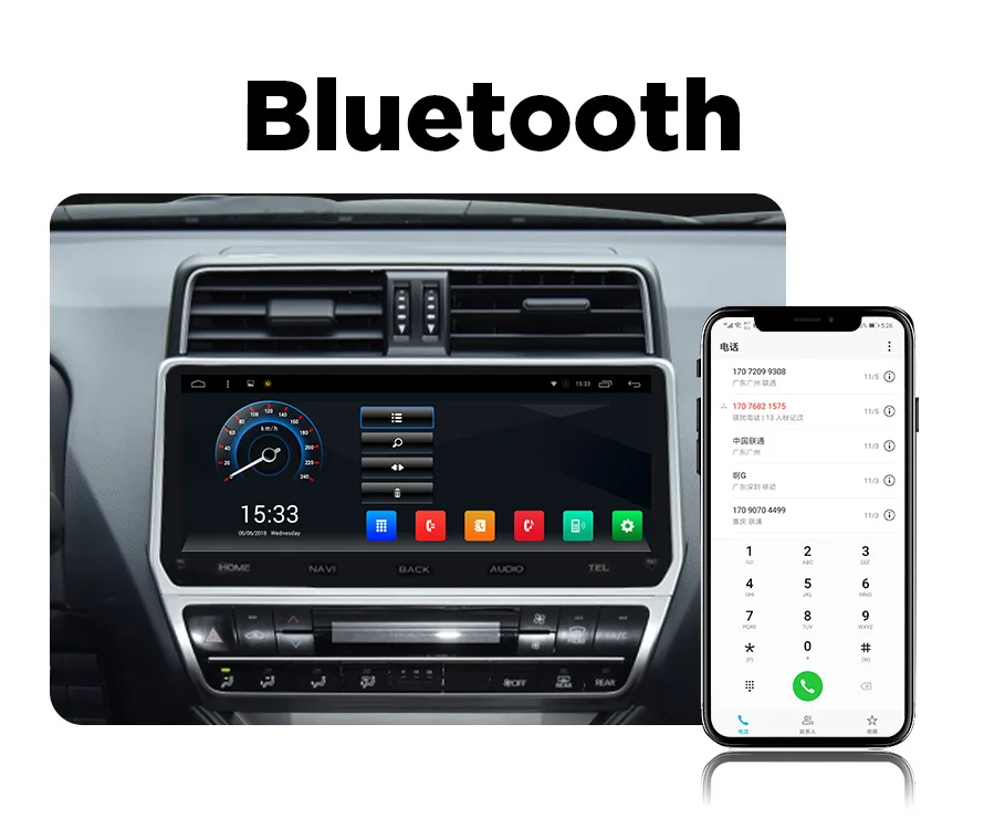 Android 7,1 Автомобильная магнитола для Toyota Land Cruiser Prado ram 1G rom 16G 12,3 дюймов Автомобильная стерео навигация