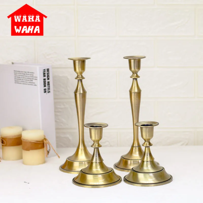 Подсвечник из сплава в европейском стиле бронзовые металлические подсвечники