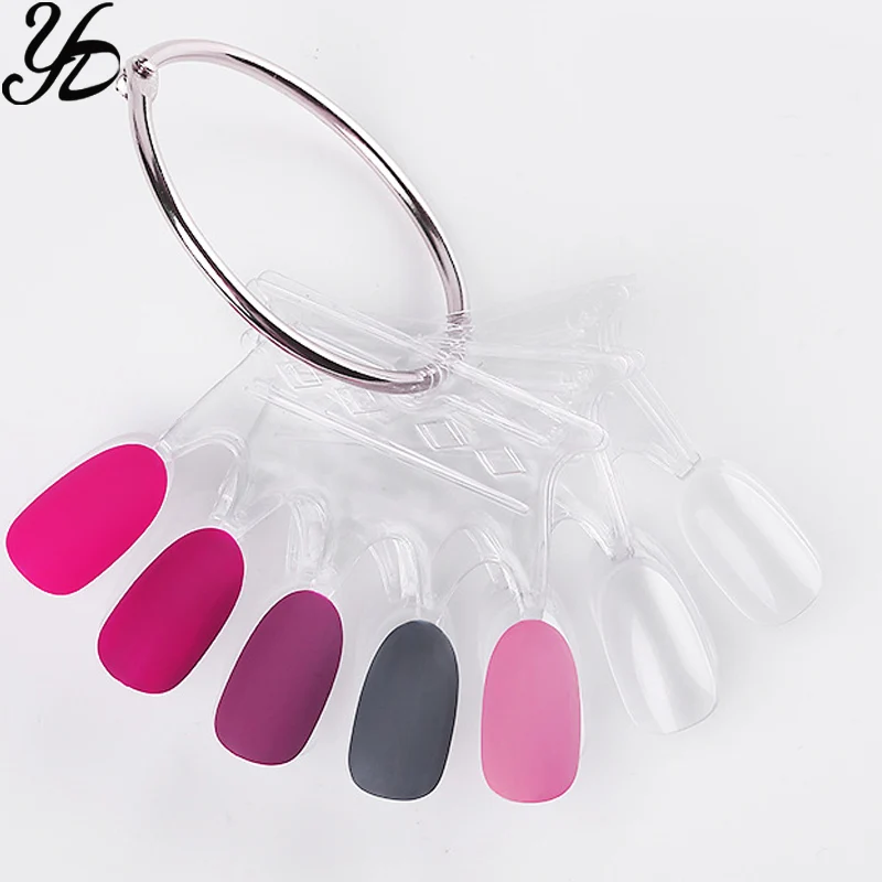 50 шт. прозрачные/натуральные накладные ногти УФ-Гель-лак цветной дисплей