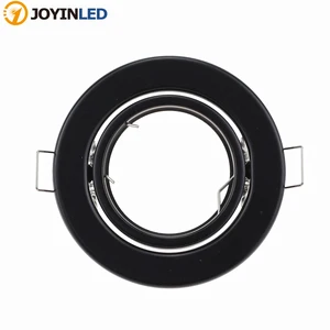Новинка, круглая Регулируемая Встраиваемая Светодиодная потолочная лампа, рамка, СВЕТОДИОДНЫЙ Светильник направленного света для MR16 GU10, светодиодный держатель для чашки, диаметр 50 мм