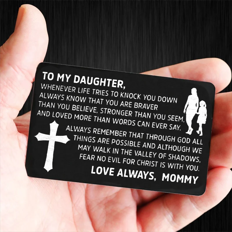 

FROM MOMMY TO DAUGHTER LASER ETCHED WALLET INSERT