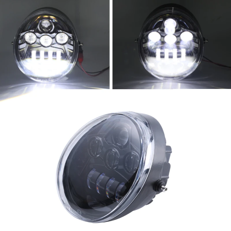 

Светодиодная фара для мотоцикла DOT E9, овальная лампа для мотоцикла Vrod V, V-ROD VRSC VRSCDX VRSCA 02-17 в, верхняя и низкая фара