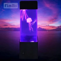 led jellyfish aquarium lamp bedside night light 7 color changing amazing led lamp with exquisite dancing jellyfish mood lights