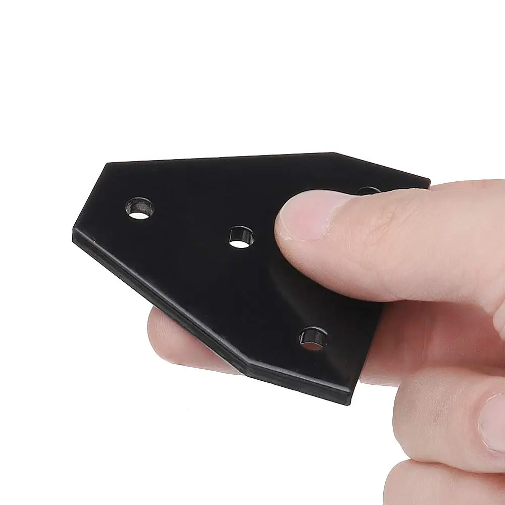 Черная плата с 5 отверстиями и угловым соединением 90 градусов угловой кронштейн