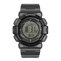 sunroad men digital sports watch with compass barometer watch altimeter waterproof temperature stopwatch reloj mens wristwatch