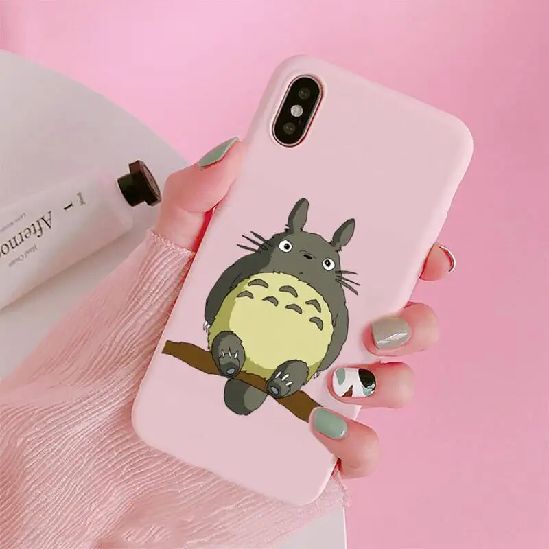 

Spirited Away Japanese animation Phone Case Candy Color for iPhone 6 7 8 11 12 s mini pro X XS XR MAX Plus