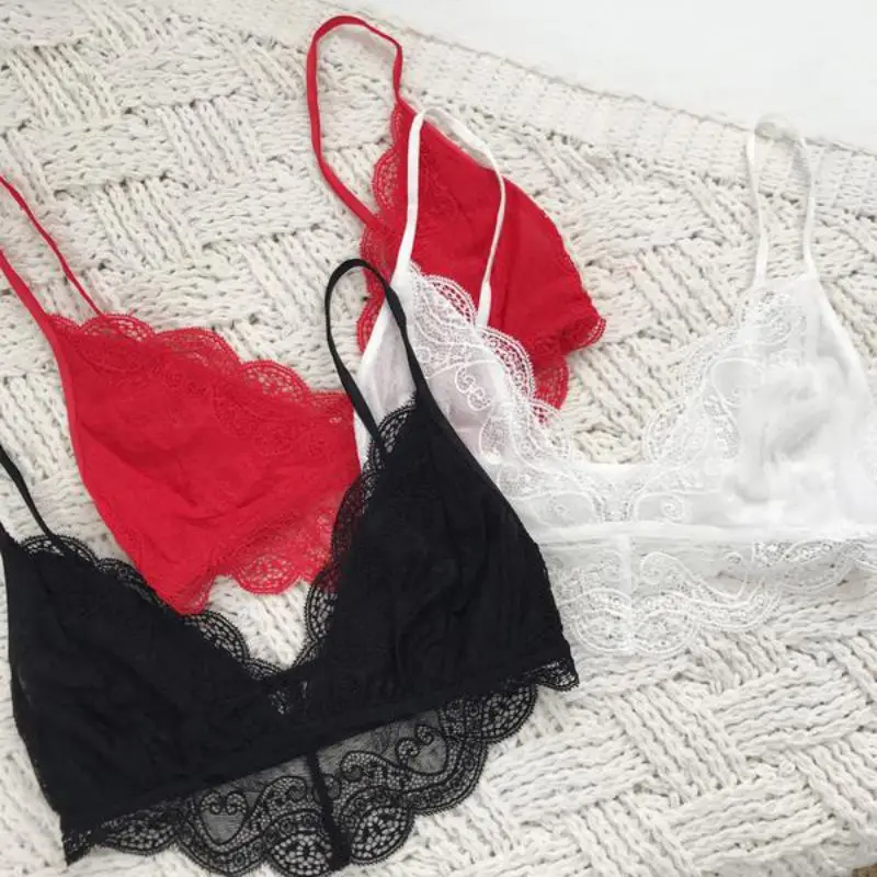 Модный сексуальный женский безрамный Топ без рукавов кружевной бюстгальтер с