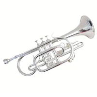 bb brass cornet trumpet instrument silver plated with case and mouthpiece musical instruments