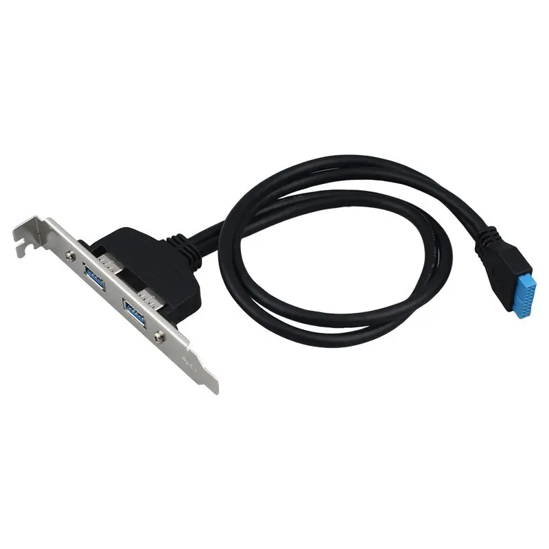 USB 3 0 обратно Панель скользящая Скоба для 20-контактный разъем кабеля (2-Порты и