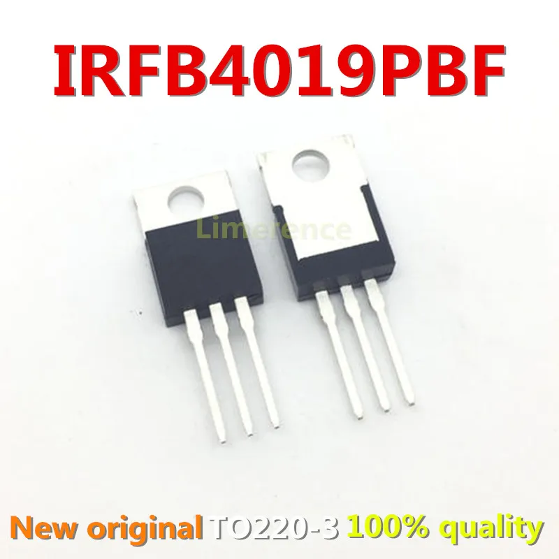 

100% nuevo 50 unids/lote оригинальный транзистор MOSFET IRFB4019PBF 150V17A IRFB4019 TO-220