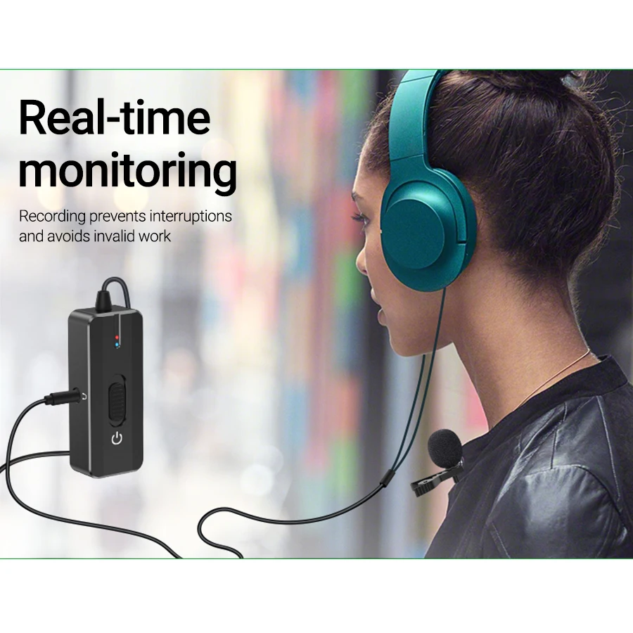 Петличный микрофон MAMEN DT2 6 м + 1 с мониторингом в режиме реального времени