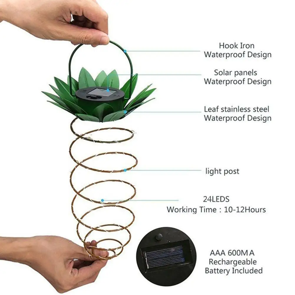 

Solar Decorative Lights Iron Pineapple Lamp Home Decoration Lights