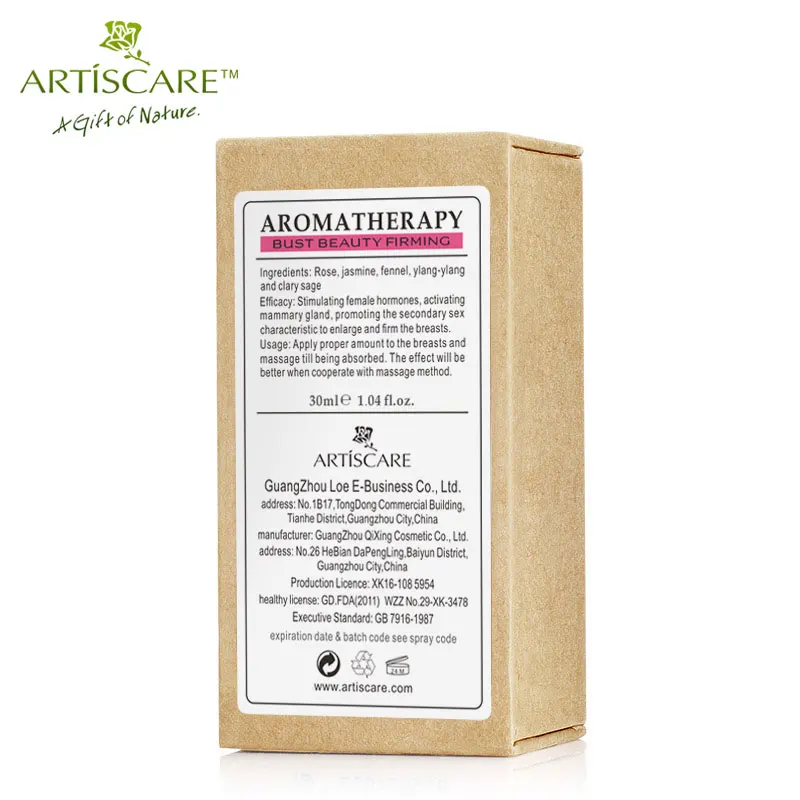 ARTISCARE масло для увеличения груди 100% натуральный растительный экстракт мощный