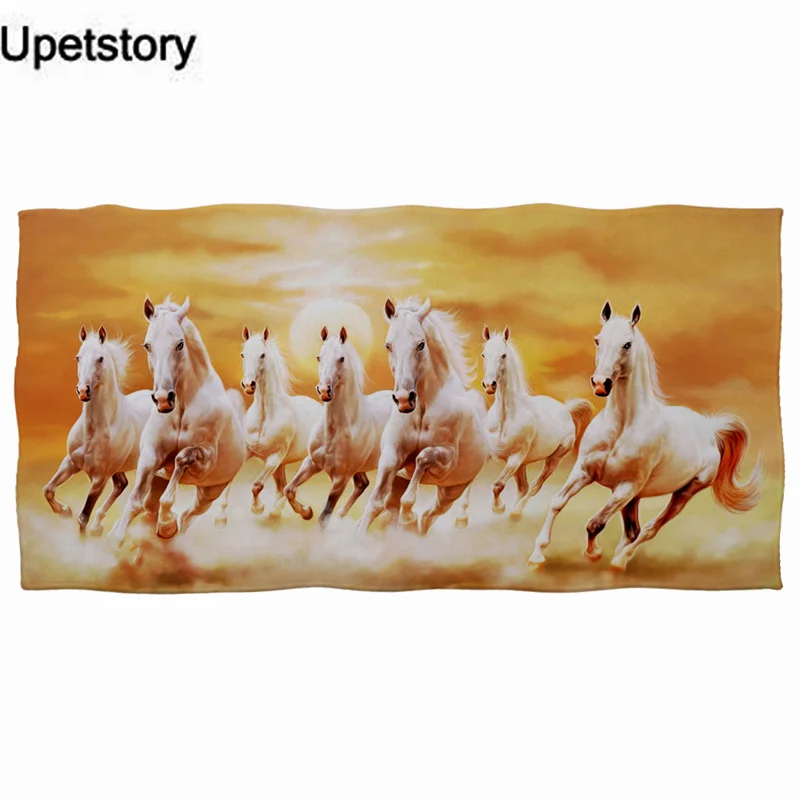 

Upetstory Women Bathroom Absorbent Shower Towels Running Horse Home Soft Bath Towels Travel Face/Hair Towel Comfort Beach Towel