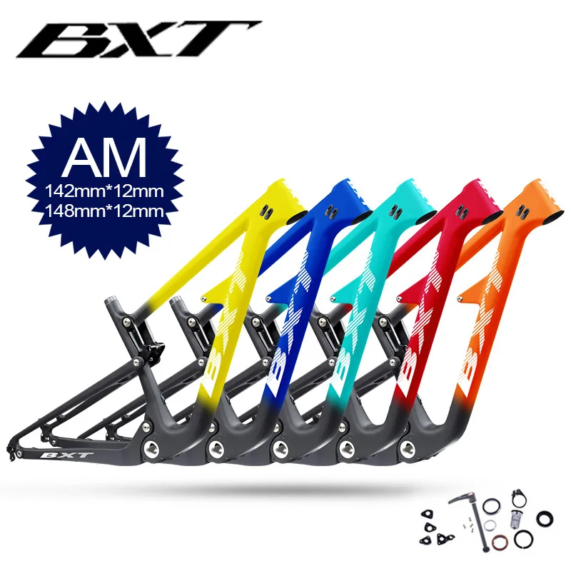 T800 углеродное волокно 29er полная подвеска рама для горного велосипеда Нижняя 160 мм