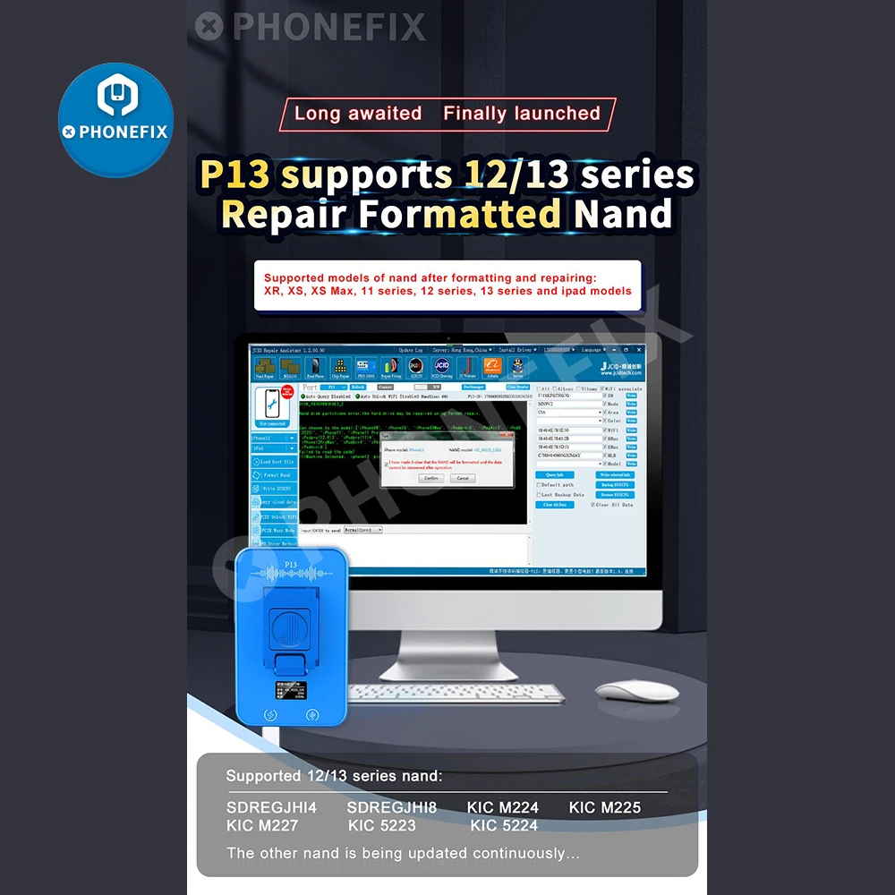 Жёсткий диск JC P13 iRepair P12 ibox 2 PCIE NAND программатор DFU фиолетовый экран ремонт для 5S-13
