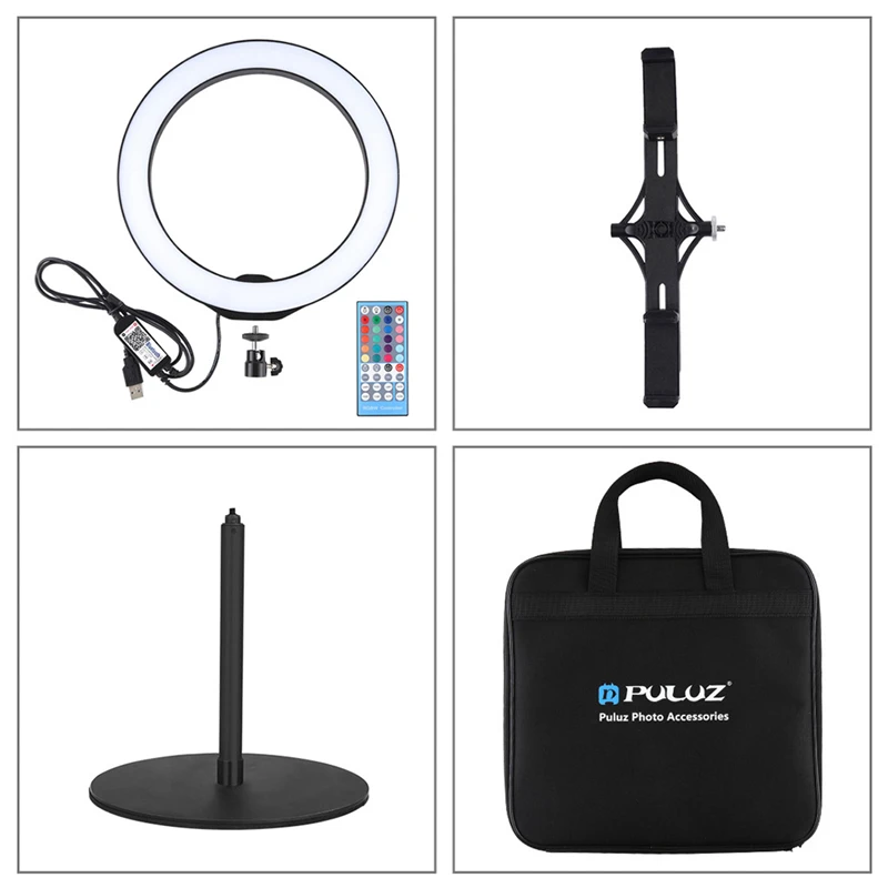 10 2 дюймов 26 см кольцевой светильник с регулируемой яркостью цветная (RGB) набор