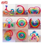 Радужные деревянные игрушки Arcoiris walдорфинга Монтессори walдорфинга, большой Радужный штабелер, деревянный Игровой набор, строительные блоки Монтессори